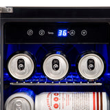 NewAir 24" Built-In Dual Zone 18 Bottle & 58 Can Wine Cooler