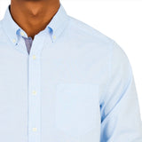 Nautica Mens Classic Fit Soft Wash Poplin Long Sleeve Button Down Shirt