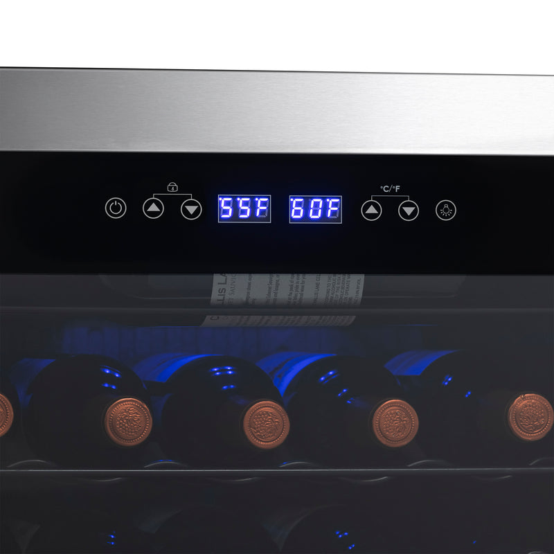 NewAir 28 Bottle Dual Zone Freestanding Wine Cooler