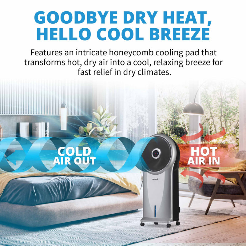 Newair Evaporative Air Cooler and Portable Cooling Fan - 470 CFM