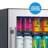 NewAir 48 Can, 9 Wine Bottle Dual Zone Compressor Wine Cooler
