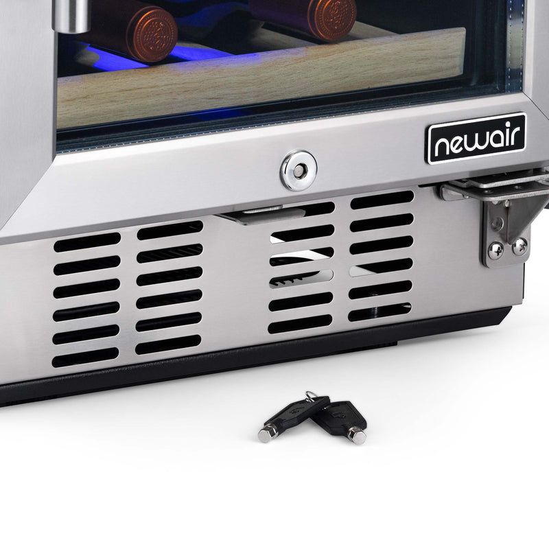 NewAir 15" Built-In 29 Bottle Dual Zone Compressor Wine Cooler