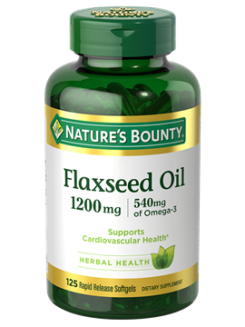 Nature's Bounty Flaxseed Oil Softgels - 1200mg - 125 Count – ShopCGX