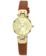 Anne Klein Womens Watch - Brown Leather Strap