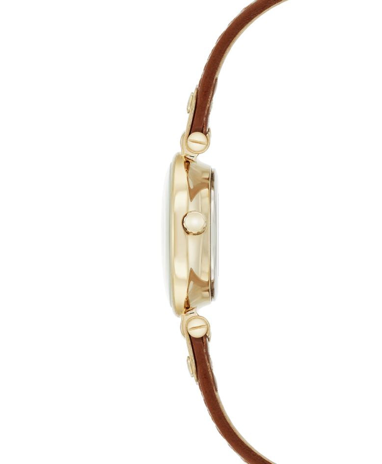 Anne Klein Womens Watch - Brown Leather Strap