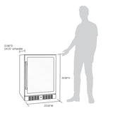 Newair 24” Built-in 177 Can Beverage Fridge in Stainless Steel