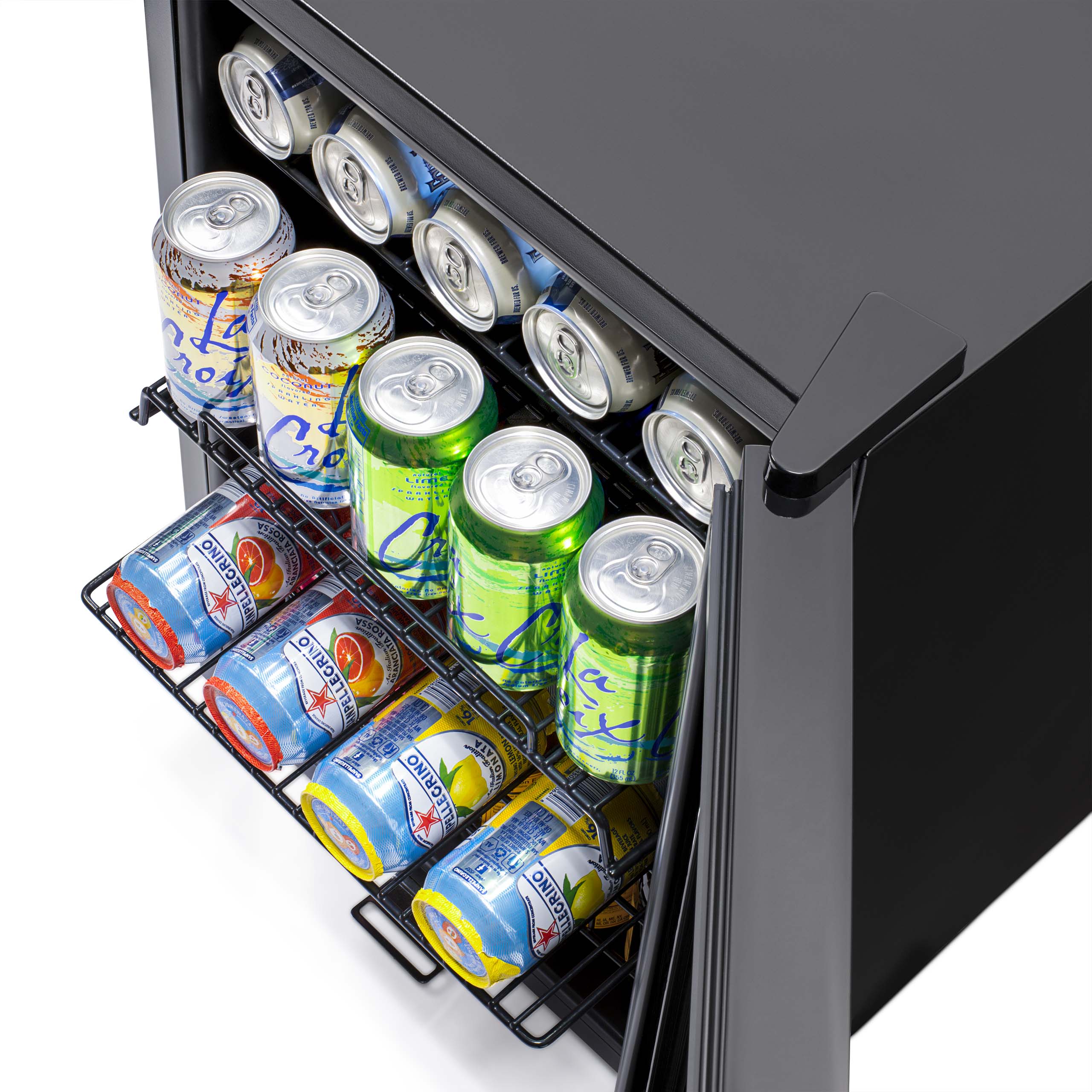 NewAir 90 Can Freestanding Beverage Fridge with Adjustable Shelves and Lock