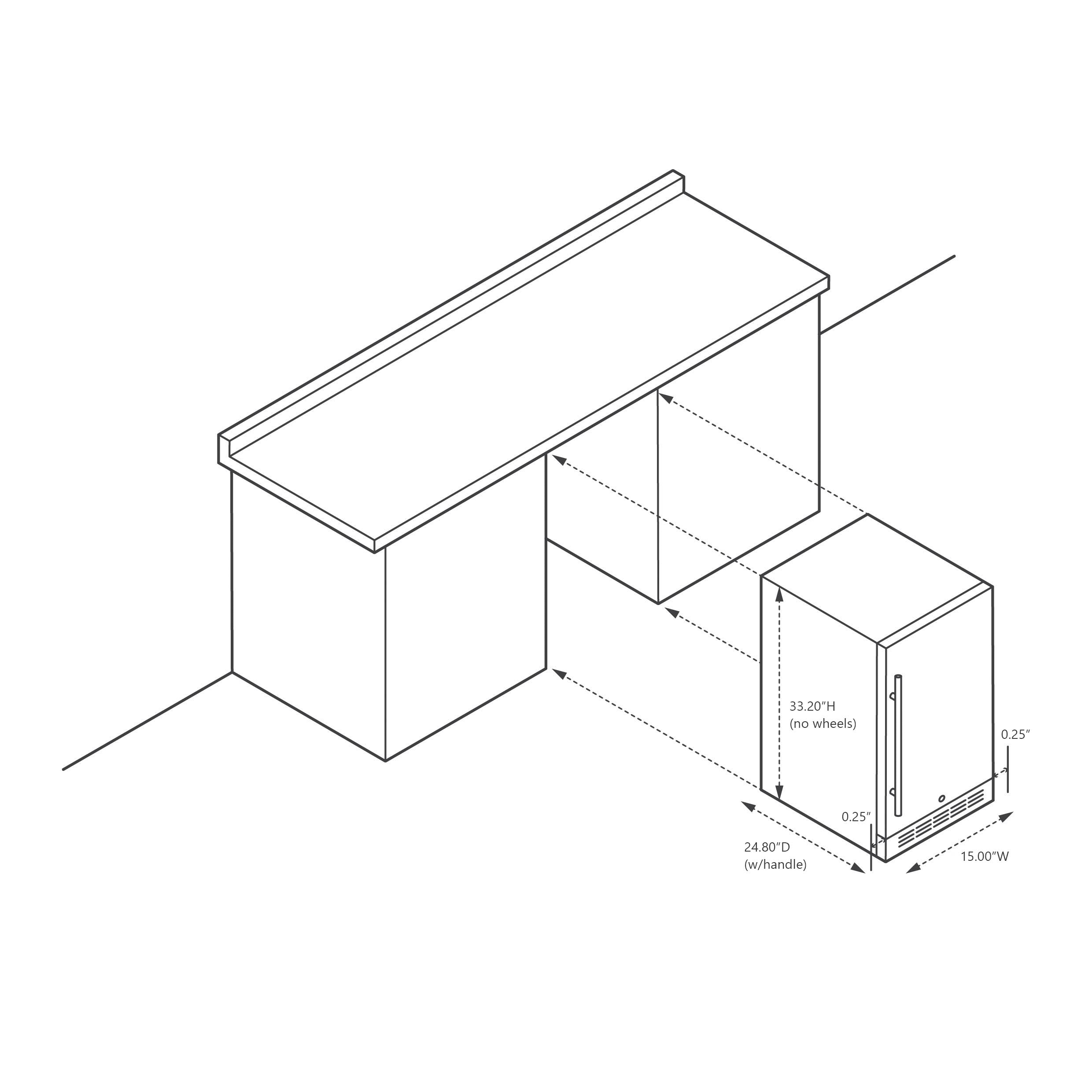 NewAir 15” Built-in 90 Can Outdoor Beverage Fridge