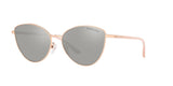 Michael Kors Womens Cloud Nine Non-Polarized Sunglasses - Rose Gold/Silver Mirror