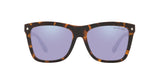 Michael Kors Womens Montauk Dark Tortoise/Lilac Mirror Non-Polarized Sunglasses