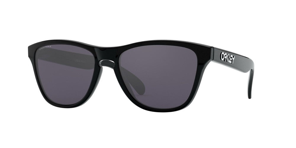 Oakley Youth Fit Frogskins XS Polished Black Frames - Prizm Gray Lens - Non-Polarized Sunglasses