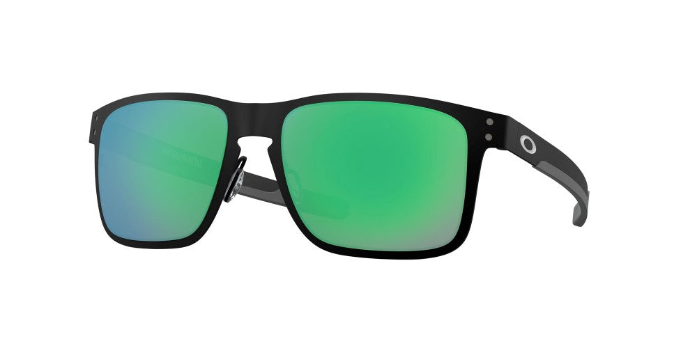 Oakley Mens Holbrook Metal Matte Black Frame - Jade Iridium Lens - Polarized Sunglasses