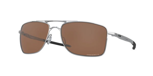 Oakley Mens Gauge 8 Polished Chrome Frame - Prizm Tungsten Lens - Polarized Sunglasses