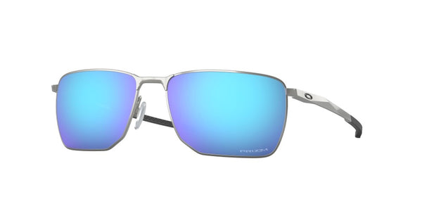 Oakley Mens Ejector Satin Chrome Frames - Prizm Sapphire Lens - Non-Polarized Sunglasses