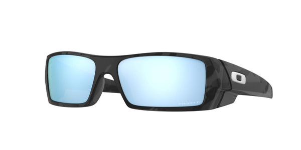 Oakley Mens Gascan Matte Black Camo Frames - Prizm Deep Water Lens - Polarized Sunglasses