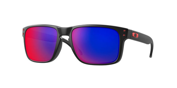 Oakley Holbrook Matte Black Frame - Positive Red Iridium Lens - Non Polarized Sunglasses