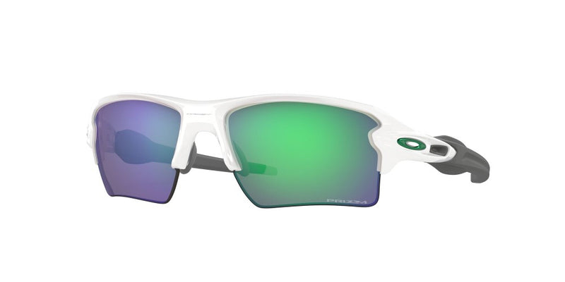 Oakley Mens Flak 2.0 XL Polished White Frame Prizm Jade Lens Non P ShopCGX