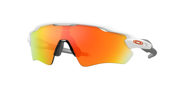 Oakley Mens Radar Ev Path Polished White Frame - Fire Iridium Lens - Non Polarized Sunglasses