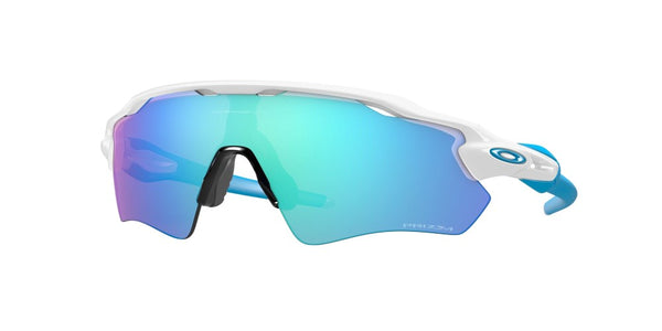 Oakley Mens Radar Ev Path Polished White Frame -  Prizm Sapphire Lens - Non Polarized Sunglasses