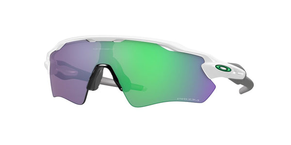 Oakley Mens Radar Ev Path Polished White Frame - Prizm Jade Lens - Polarized Sunglasses