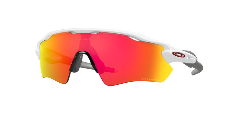 Oakley Mens Radar Ev Path Polished White Frame - Prizm Ruby Lens - Polarized Sunglasses