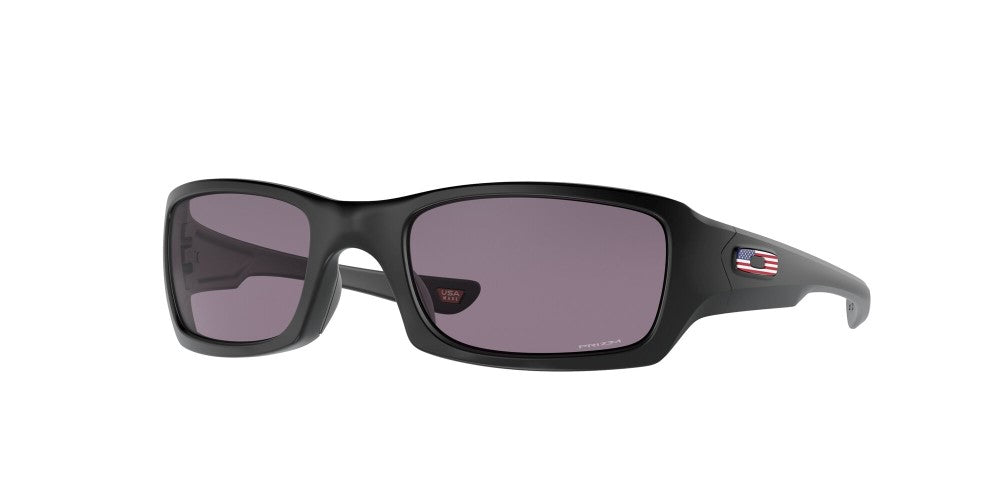 Oakley Mens Fives Squared Matte Black Frames - Prizm Gray Lens
