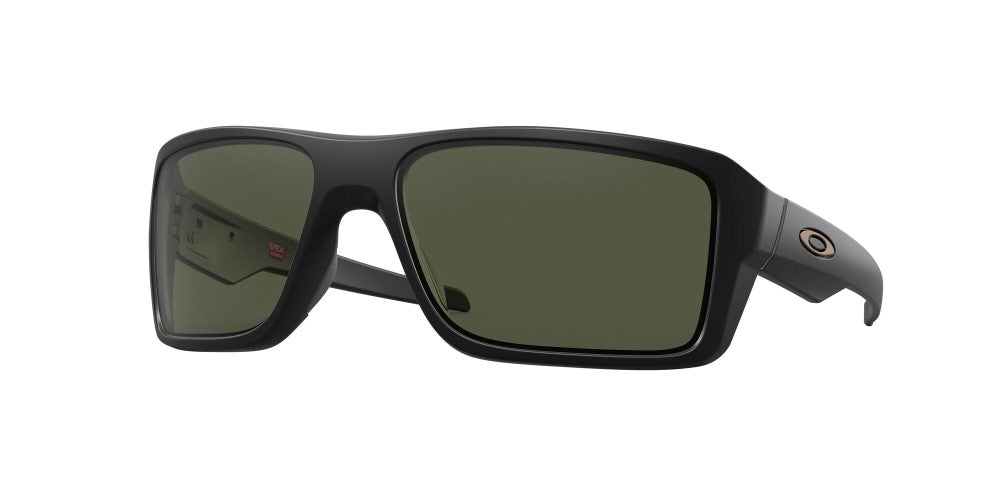 Oakley Double Edge Matte Black Frame - Dark Gray Lens - Non Polarized Sunglasses