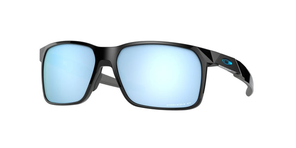 Oakley Mens Portal X Polished Black Frames - Prizm Deep Water Lens - Polarized Sunglasses