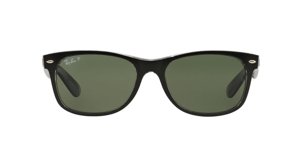 Ray-Ban Wayfarer Polarized Sunglasses - Matte Black/G-15 Green