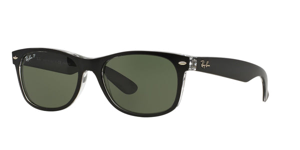 Ray-Ban Wayfarer Polarized Sunglasses - Matte Black/G-15 Green