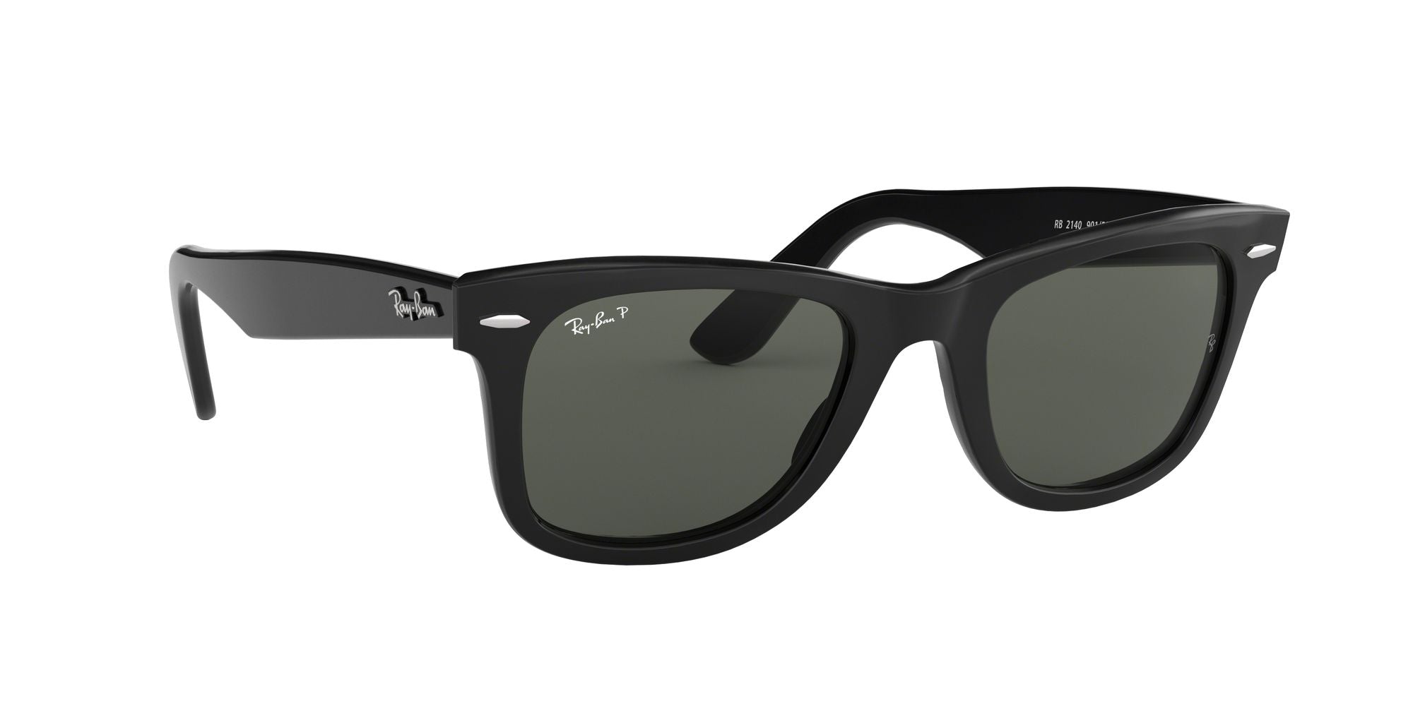 Ray-Ban Original Wayfarer Classic Polarized Sunglasses - Black/G-15 Green