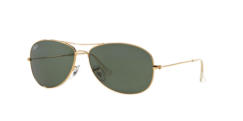 Ray-Ban Cockpit Aviator Non-Polarized Sunglasses - Arista/Green