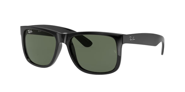 Ray-Ban Justin Non-Polarized Sunglasses - Black/Dark Green