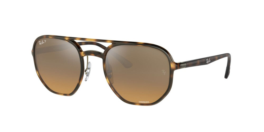 Ray-Ban Chromance 偏光 ガラスレンズ 55□22 ハバナ Ray-Ban RB4321 Chromance Polarized Sunglasses - Havana/Brown