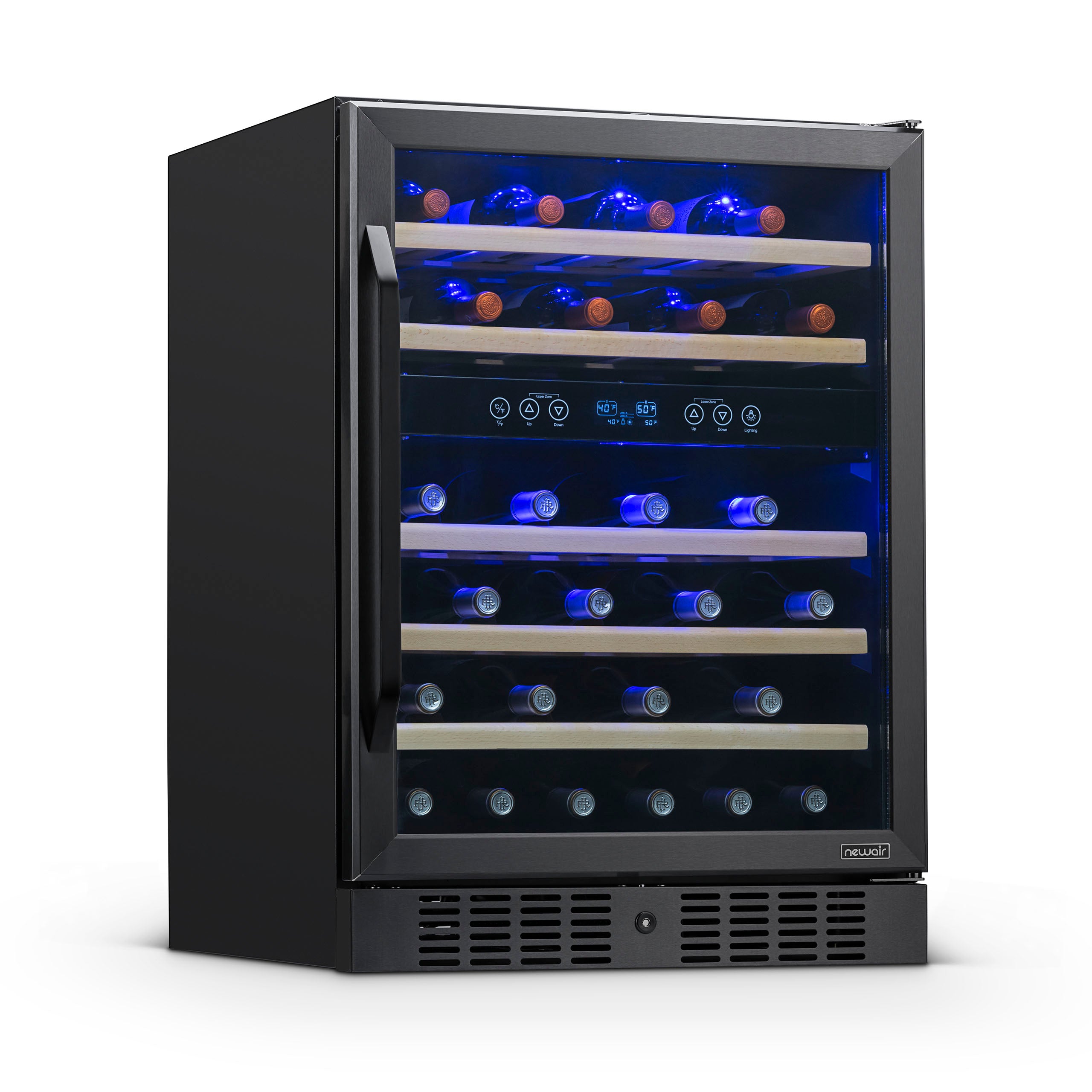 NewAir 24" Built-in 46 Bottle Dual Zone Compressor Wine Cooler