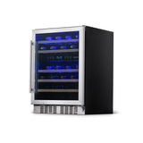 NewAir 24" Built-In 46 Bottle Dual Zone Compressor Wine Fridge