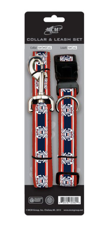 Coast Guard Pet Collar and Leash Set Large ShopCGX