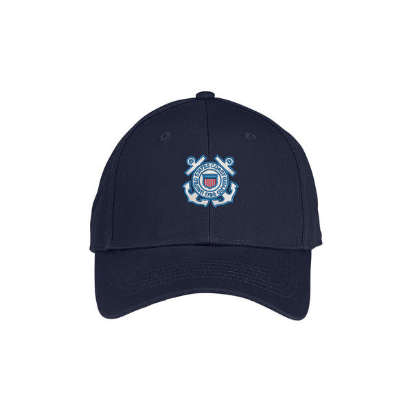 Coast Guard Adult Emblem Solid Constructed Twill Cap