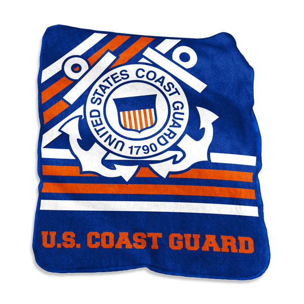 Coast Guard Raschel Throw Blanket