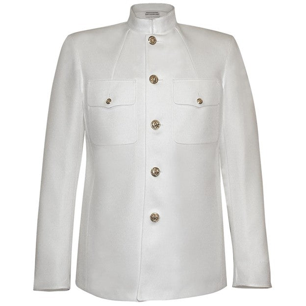 Male Service Dress White Jacket Trim Fit ShopCGX Male Service Dress White Jacket Trim Fit ShopCGX