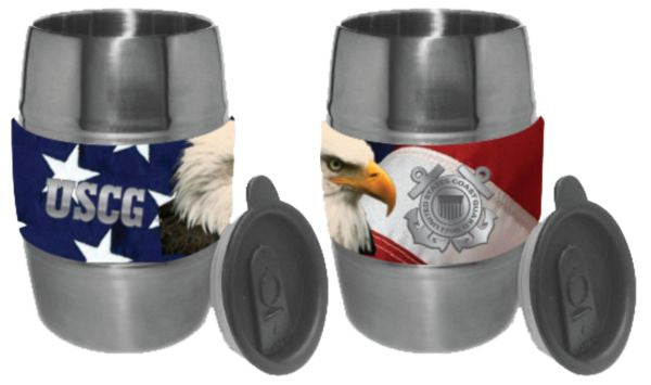 Coast Guard Barrel Mug 12 oz. - Stainless Steel