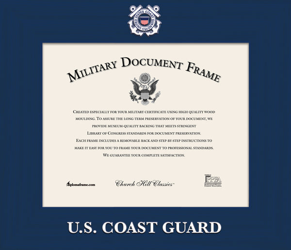 Coast Guard Military Document Frame - Horizontal