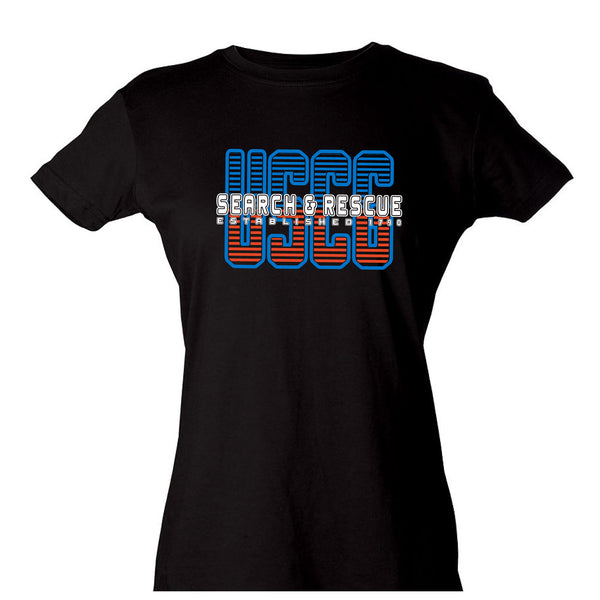 Coast Guard Womens USCG Search & Rescue Established 1790 Fine Jersey Short Sleeve T-Shirt