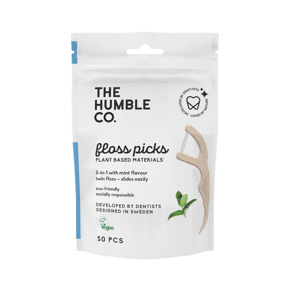 THE HUMBLE CO. Natural Floss Picks - 50 Count