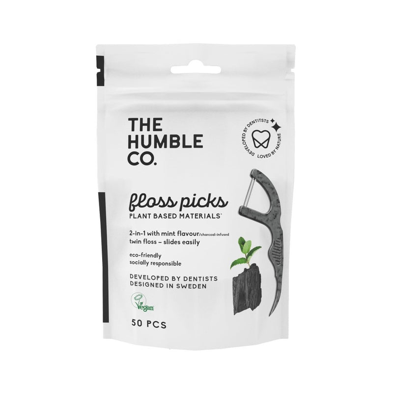 THE HUMBLE CO. Natural Floss Picks - 50 Count