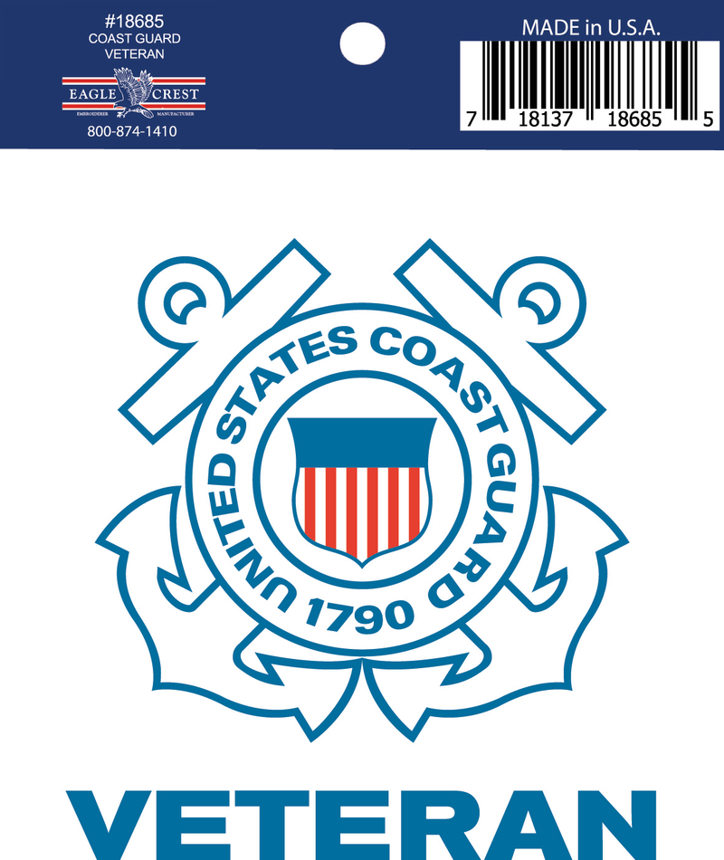 Coast Guard Eagle Crest USCG Veteran Decal