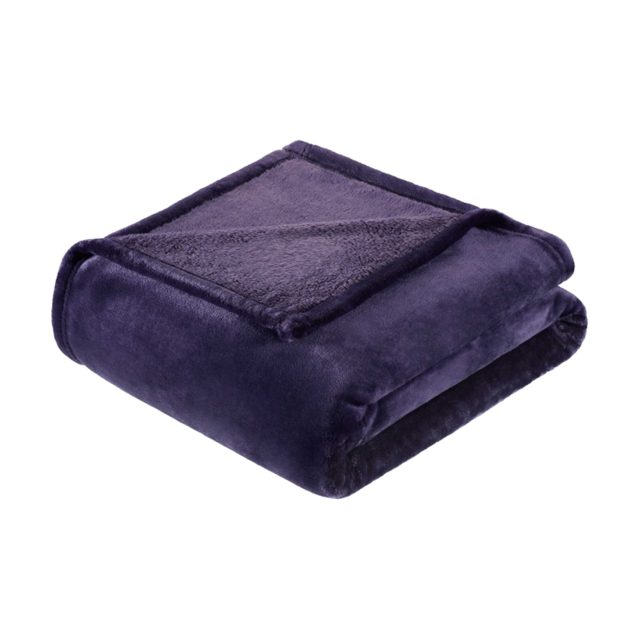 IZOD Solid Plush Throw Blanket