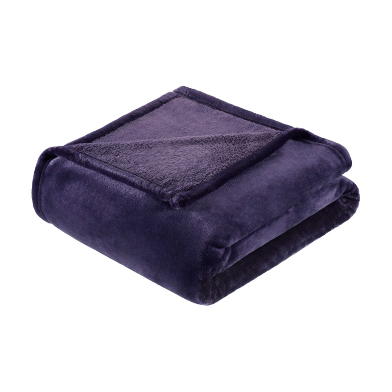 IZOD Solid Plush Throw Blanket