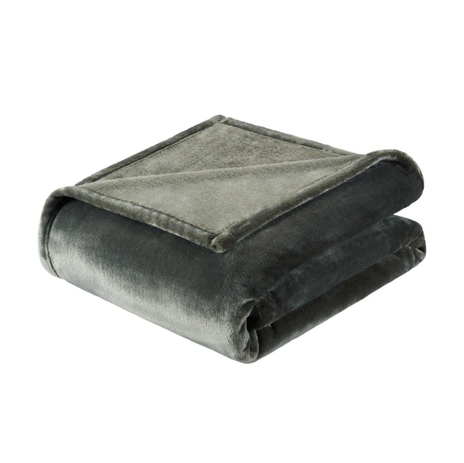 IZOD Solid Plush Throw Blanket