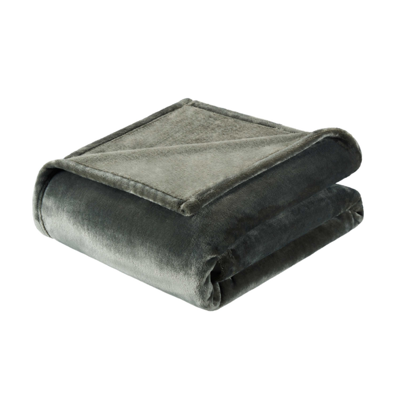 IZOD Solid Plush Throw Blanket